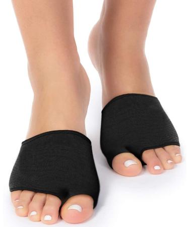 Metatarsal Sleeve with Gel Pads - 4 Pieces for Metatarsalgia, Neuroma, Calluses - Black - Women Men - Buy Online on GoSupps.com
