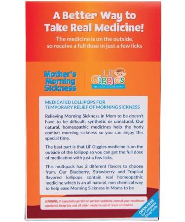 Mom's Medicated Lollipops for Morning Sickness - Homeopathic Remedy | Lil' Giggles | 12 CT - Buy Online on GoSupps.com