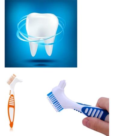 Buy Denture Cleaning Brush Set - Double Head 4 Plastic Brushes for False Teeth - Best International Shipping - Buy Online on GoSupps.com