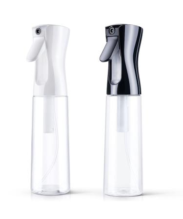 AOOWU Spray bottle Hair 2 Pack Water Caller Water bottle Hairdresser Spray bottle Spray Bottle for Hair Salon Water Spray Hair Tool For Hair (300ml Transparent) 300ml Transparent