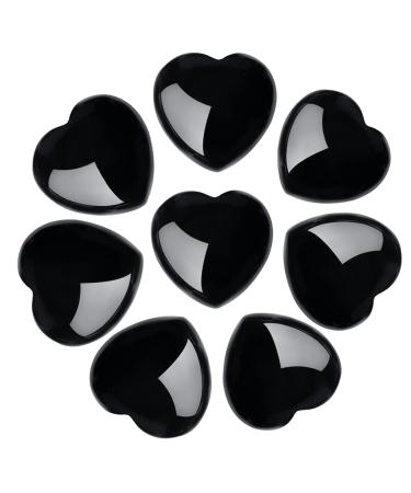 Xiannvxi 5pcs obsidian crystals heart stones love palm bag pocket healing stone gemstones crystal stones meditation natural reiki f-objectidian