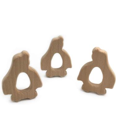 Wendysun 10pcs Cartoon Sea Lion Wood Teether Set - Natural Baby Teething Toy - Buy Online on GoSupps.com