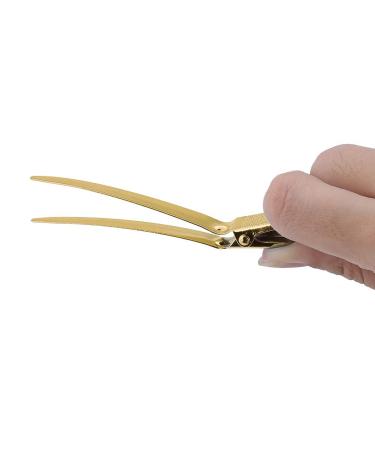 12pcs Salon Hairdressing Cutting Hairpins - Golden Styling Clips for Dyeing & Hairdressers - Buy Online on GoSupps.com