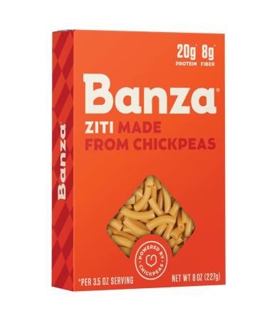 Banza Chickpea Pasta, Ziti - Gluten Free Healthy Pasta, High Protein, Lower Carb and Non-GMO - (Pack of 6) Ziti 8 Ounce (Pack of 6)