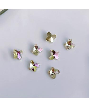 FEIlei 10x Water Droplet Nail Charms Pointed Back Nail Art Charm Heart Nail Rhinestones