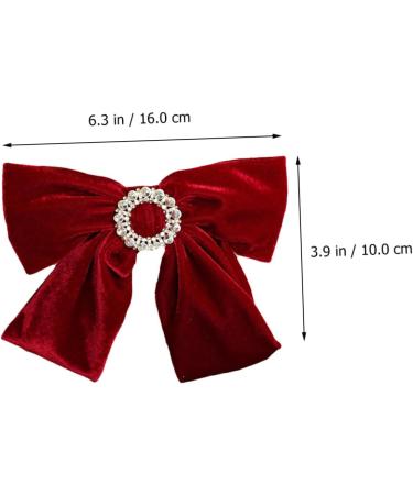 Beaupretty Big Hair Bow Women Bow Barrettes Big Bowknot Barrettes French Style Hair Accessories Bows Hair Accessories Ribbon Bows Hair Clips Hair Bow Clips bow velvet bow Horizontal clip - Buy Online on GoSupps.com