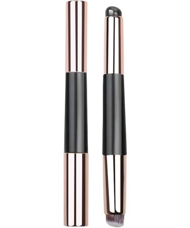 Silicone Lip Applicator Silicone Lip Gloss Eyeshadow Applicator | Portable Makeup Accessories Lip Oil Brush with Lid Soft Double Head Lipstick Brushes for Daily and Travel Black - Buy Online on GoSupps.com