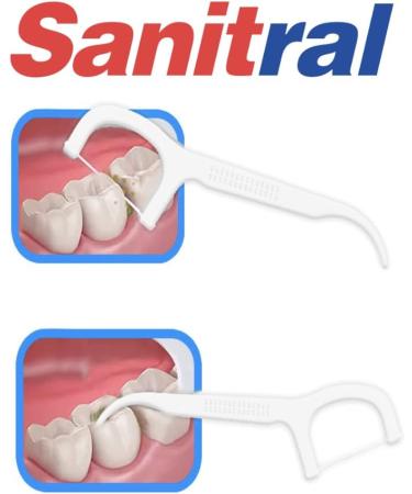 Sanitral Tooth Flap Stick - Strong Dental Floss & 2-in-1 Toothpick with Travel Case | 400 Pieces for Family Hotel & Travel - Buy Online on GoSupps.com
