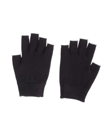 Beavorty 1 Pair Black Gel Fingerless Gloves moisturizing Gloves moisturizing Hand Gloves Gel Gloves whitening Glove mositurizing Glove mositurizing Fingerless Glove Apparel Spa