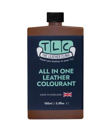 The Leather Clinic All in One Leather Colour Black for Restoration and Colouring Medium Brown 125 ml