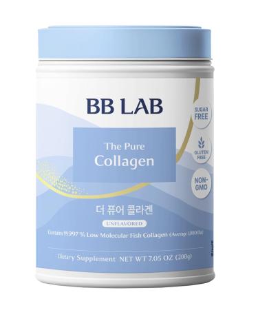 BB LAB Pure Collagen Powder, Low Molecular Fish Collagen 1000DA, Unflavored, Mixable with Any Drink or Food, Non-GMO, Sugar-Free, Gluten-Free, 200g (7.05oz)