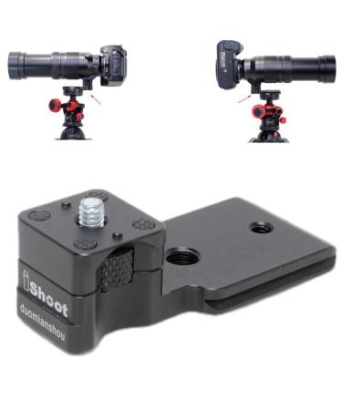 iShoot Metal Lens Collar Stand Tripod Mount Ring Base Replacement Foot Compatible with Panasonic Leica DG Vario-Elmar 100-400mm f/4-6.3 ASPH Power OIS, Lens Support Holder with Arca Fit QR-Plate