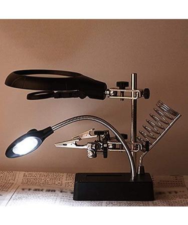 Metal Magnifier 10 Times with LED Lights Multi-Function Motherboard Repair Workbench 5 Times HD Repair Station Mobile Phone Repair Magnifier Lamp Hand-Carved Good Times - Buy Online on GoSupps.com