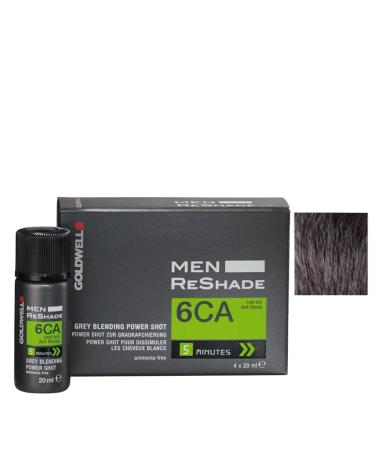 Goldwell for Men Reshade Grey Hair Concealer 6CA Shot 1 x 20 ml Grey 20 ml (pack of 4)
