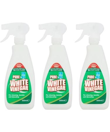 Dri Pak Pure White Vinegar Cleaner - 500ml (Pack of 3) | Multi-Purpose Cleaning Solution | Eliminates Odors | Simple and Safe Cleaning Power