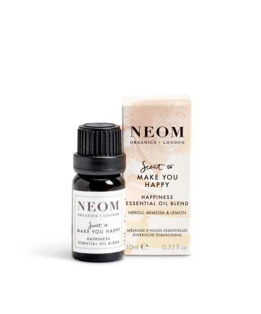 NEOM - Happiness Essential Oil Blend 10ml | Neroli Mimosa & Lemon | Scent to Make You Happy Range | 100% Natural Fragrance