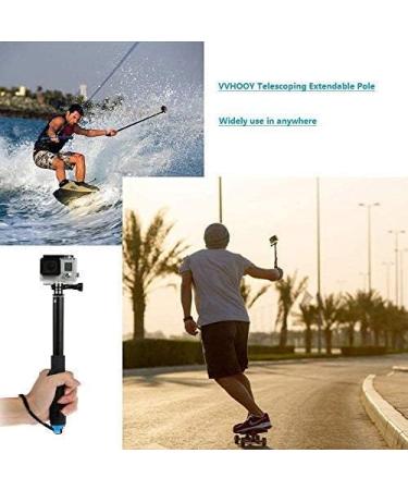 VVHOOY Selfie Stick Extendable Aluminum Monopod for Gopro Hero and Action Cameras - 11.25-37inch Telescopic Pole - Buy Online on GoSupps.com