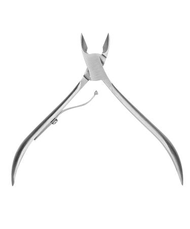 Silver Stainless Steel Nail Dead Skin Clipper with Beveled Mouth for Easy Cuticle and Hangnail Trimming Professional Manicure Pedicure Tool for Nail Art Salon and Home