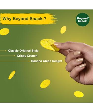 Beyond Sn ck Natural Kerala Banana Chips Healthy and Delicious Snacks No Hand Touch Original Style Salted 600gms Salted 600g Pack of 1 - Buy Online on GoSupps.com