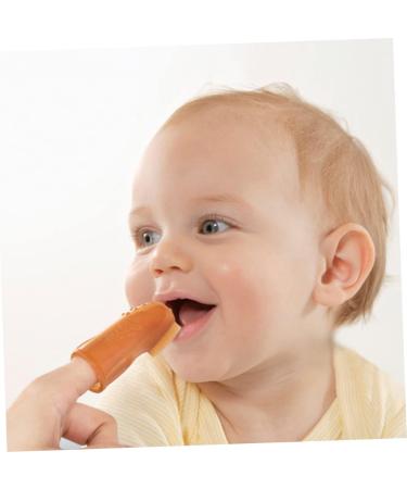 Minkissy Toothbrush Set for Newborns - Nano-Silver Finger Brush & Milk Stain Cleaner | Toddler Teething Massage Device - Buy Online on GoSupps.com