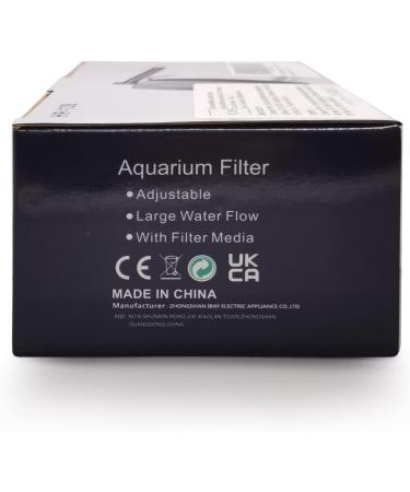 Buy Fedour 165GPH Aquarium Filter U-V with Timer | Adjustable 8W Pump for 30-180L Tanks | Biochemical & Activated Carbon Filtration - Buy Online on GoSupps.com