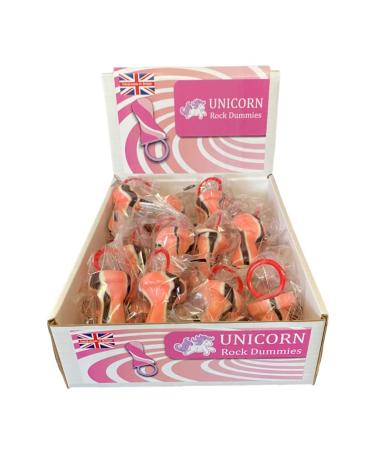 10 X Giant Unicorn Fruit Flavoured Rock Dummy Uk Made Party Favours Cake Decoration Handmade Dummies