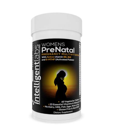 Women's Prenatal Multivitamin Highest Number of Pregnancy Vitamins and Minerals with 100% 5-MTHF Activated Folate Active B12 and B6 Easy-to-Take 2 Months Supply