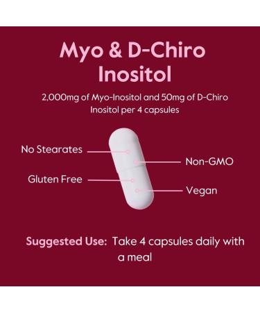 BESTVITE Myo & D-Chiro Inositol (120 Vegetarian Capsules) - 40:1 Ratio - No Stearates - Vegan - Non GMO - Gluten Free 120 Count (Pack of 1) - Buy Online on GoSupps.com