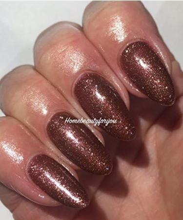 Bluesky Nail Gel Polish Brown Chocolate Brown Gold Shimmer Fine Glitter Sparkle VIP01 UV LED Soak Off 10ml - Buy Online on GoSupps.com