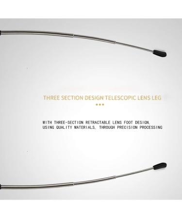 Read Optics Compact Folding Reading Glasses - Black with Silver & Gunmetal Telescopic Arms | Unisex +1.0 Readers for Ultimate Portability - Buy Online on GoSupps.com