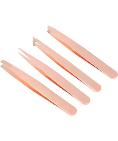Slant Tip Tweezer Small Size Stainless Steel Tweezer Rose Gold Anti-Rust for Makeup Lovers Performence Makeup - Buy Online on GoSupps.com