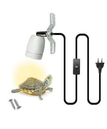 Naneezoo Reptil Heat - lamp with 360 Rotating ceramic heating lamp Lamp Heat spot lamp with cable and plug E27 porcelain base for aquarium turtle snakes lizards and light 300W