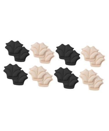 NOLITOY 8 Pairs Anti-Drop Half Size Mat Heel Pad Pain Sole Protector Comfortable Heel Pads Anti Heel Slip Heel Cushion Accessories for Women's High Heel Sponge Elastic Fabric Adhesive Shoe