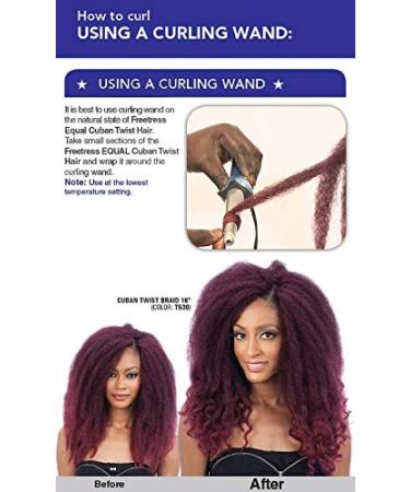 Freetress Equal Synthetic Cuban Twist Braid 16 - 16 Inch (Pack of 6) 1B - 6-Pack - Buy Online on GoSupps.com