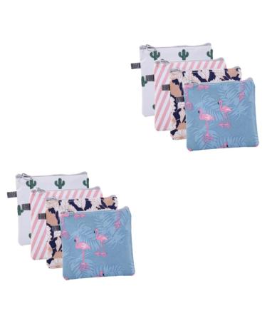 Healeeved 8 pieces of napkin-storage bag travel money exchange teen girl money exchange girls money exchanges PAD pocket Period-pads tampon organizer for