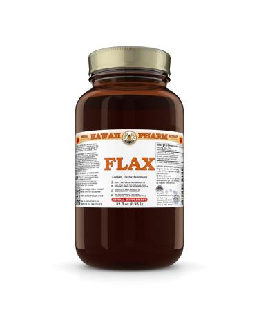 Flax (Linum Usitatissimum) Dry Seed Tincture, Made in Hawaii, Organic Raw Materials, All Natural, Vegan, Pure Liquid Extract - 32 fl.oz 32 Fl Oz (Pack of 1)
