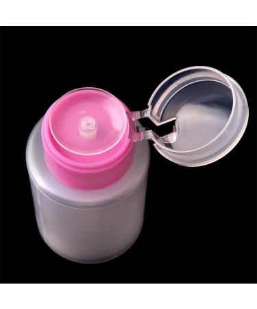 Push-Down Donor 150ml Nail Polish Remover Pump Bottle - Empty Pink Alcohol & Oil Liquid Dispenser - Buy Online on GoSupps.com