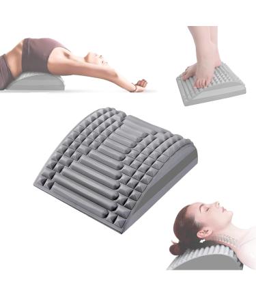 Homefantasy back rescuers neck stretches lumbar pillows orthopedic back extensor and neck extension 2 in 1 chiropractic pillow neck brick for relief for scoliosis herniated disk