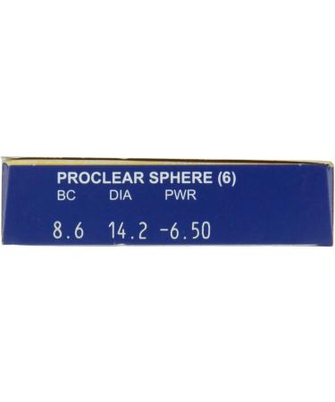 Proclear Spheric Monthly Soft Lenses - 6 Pack | BC 8.6 mm | DIA 14.2 | -6.50 Diopters | International Shipping - Buy Online on GoSupps.com