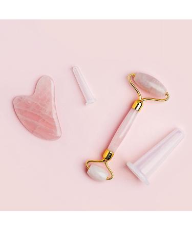 ROSELYNBOUTIQUE Gua Sha Facial Tools - Manual Face Massager Stick for Men Women (Pink w/ Roller) - Buy Online on GoSupps.com