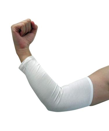 Edenswear Zinc-Infused Elbow Sleeve for Adults with Eczema (L) White L