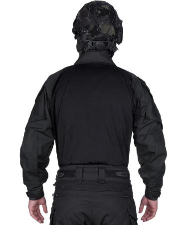IDOGEAR Men G3 Combat Shirt with Elbow Pads - Black Large | Tactical Military Airsoft Clothing - Buy Online on GoSupps.com