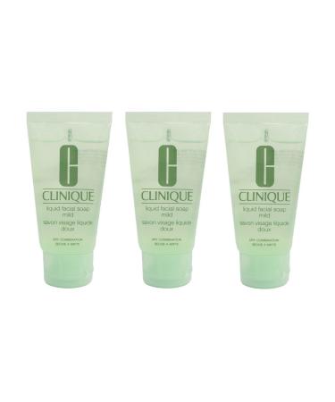 Clinique Liquid Facial Soap Mild Dry Combination 1oz/30ml x3