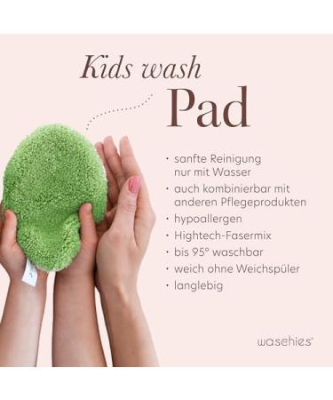 Waschies Kids Washing Pads - Reusable Super Soft Skin-Friendly Baby Cleaning | Made in Germany | Pastel Blue 5-Pack - Buy Online on GoSupps.com