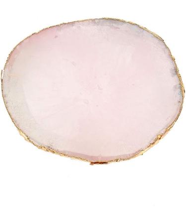 Polish Mix Palette Resin Nail Art Palette Paint Drawing Color Dish Golden Edge Resin Stone Paint Drawing Color Dish Manicure Nail DIY Tool(Pink) - Buy Online on GoSupps.com