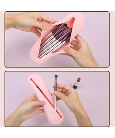 Buy Bottone Portable Travel Makeup Brush Bag - Silicone Cosmetic Brushes Holder for Women & Girls - Buy Online on GoSupps.com