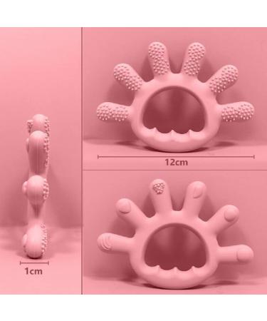 WEKOW Six Finger Silicone Teether - Pink Teeth Grinding Bite Bar for Infants | Shop Internationally - Buy Online on GoSupps.com