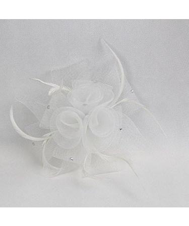 UGPLM Flower Hair Clip Fascinator Women Tea Party Church Derby Fancy Hat White - Buy Online on GoSupps.com