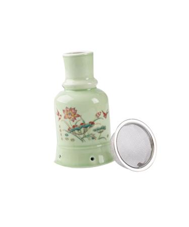 Healvian 2 sentences Moxibusion pot Cistrams Moxa-Stick-extender holder for moxibusca sticks smoke-free moxa cover Moxa stick holder Mox grenner can massage ceramic moxa box 12.5x7cmx2PCs Gr nx2Stk