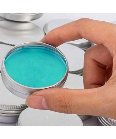 12 Pack 2 oz Silver Aluminum Cosmetic Sample Jars | Tight Seal Twist Cover for Lip Balm & Makeup - 60 ml Containers - Buy Online on GoSupps.com